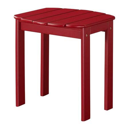 LINON HOME DCOR Red Adirondack End Table 20155RED-01-KD-U
